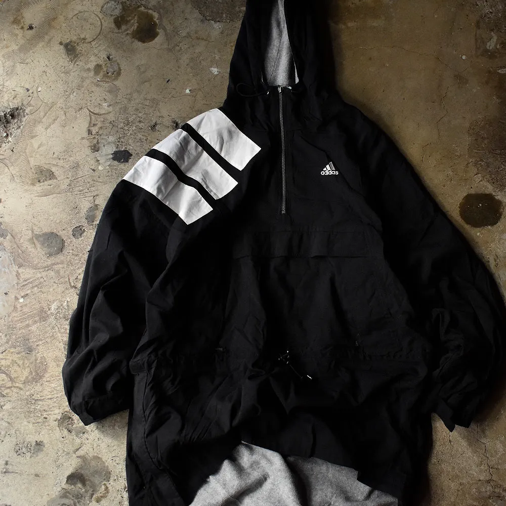 90’s adidas Big！ performance logo ロング丈 ナイロン アノラックパーカー 231104H