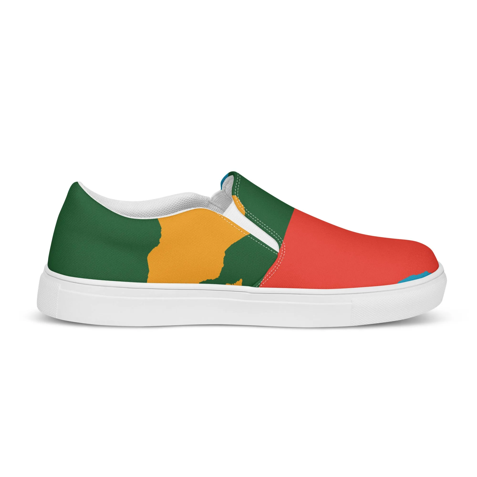AFRICA WARHOL Men’s Slip-On Canvas Shoes (Bright)