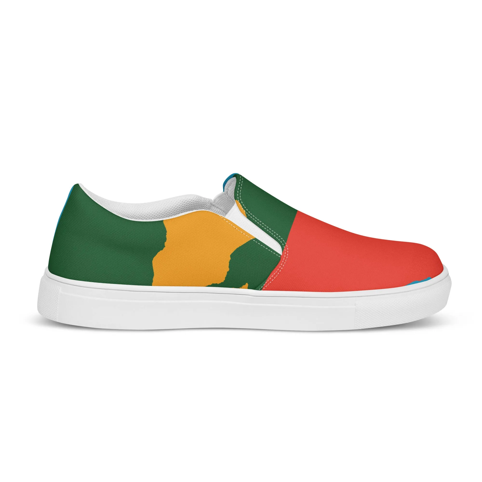 AFRICA WARHOL Men’s Slip-On Canvas Shoes (Bright)