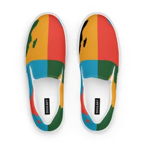 AFRICA WARHOL Men’s Slip-On Canvas Shoes (Bright)