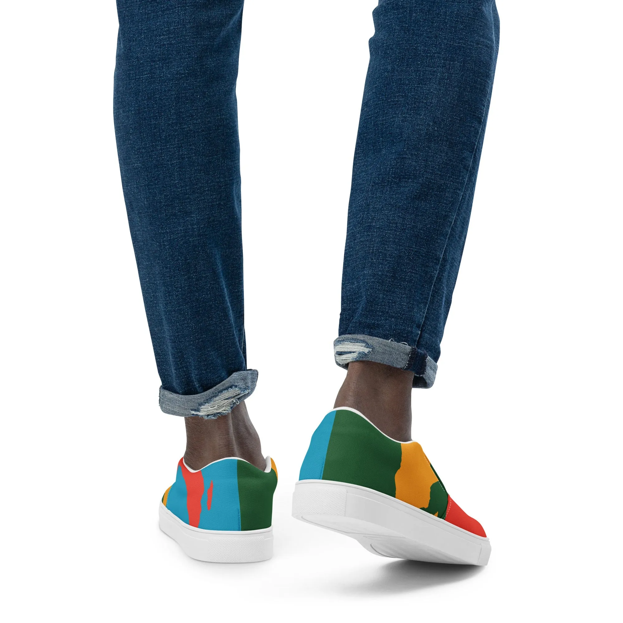 AFRICA WARHOL Men’s Slip-On Canvas Shoes (Bright)