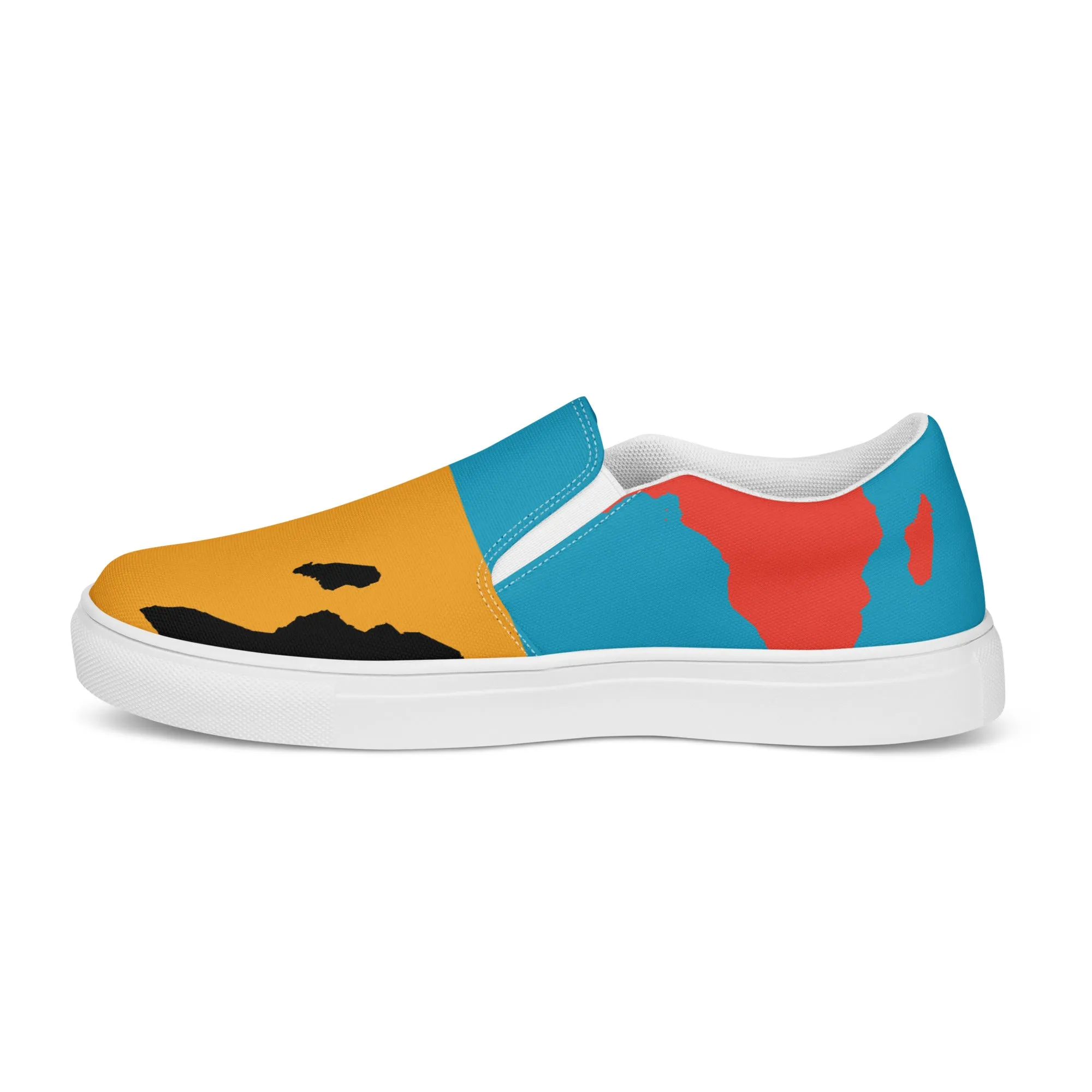AFRICA WARHOL Men’s Slip-On Canvas Shoes (Bright)