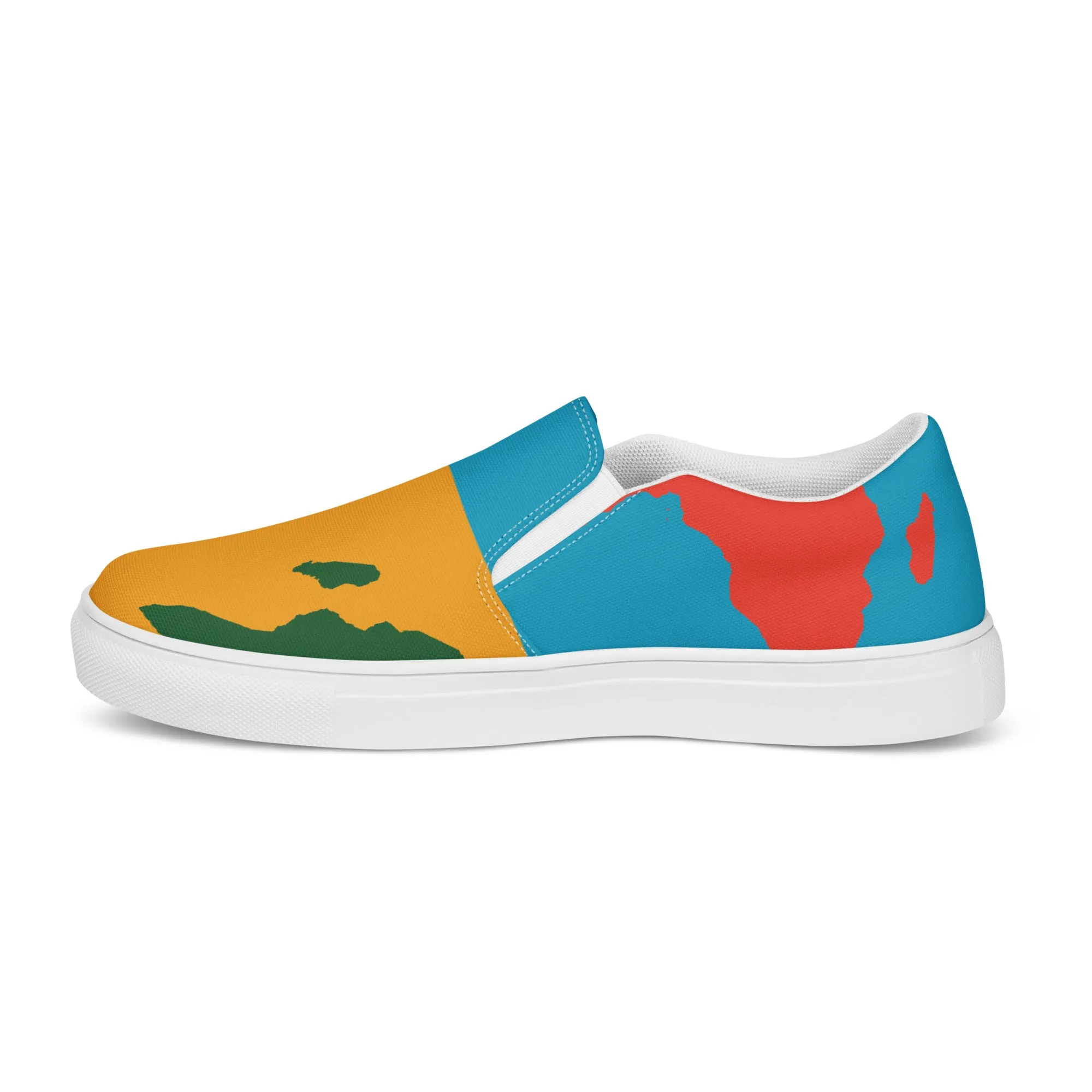 AFRICA WARHOL Men’s Slip-On Canvas Shoes (Bright)