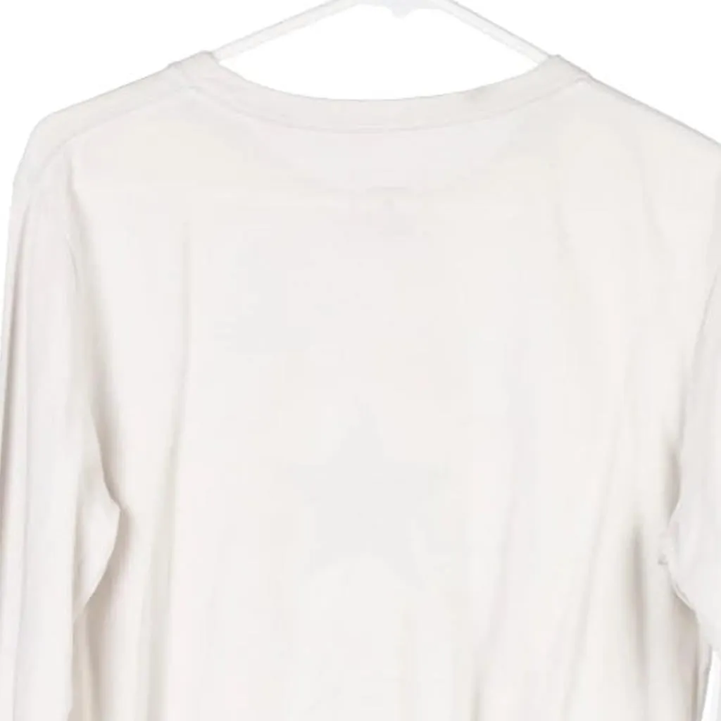 Age 13-15 Converse Spellout Long Sleeve T-Shirt - XL White Cotton