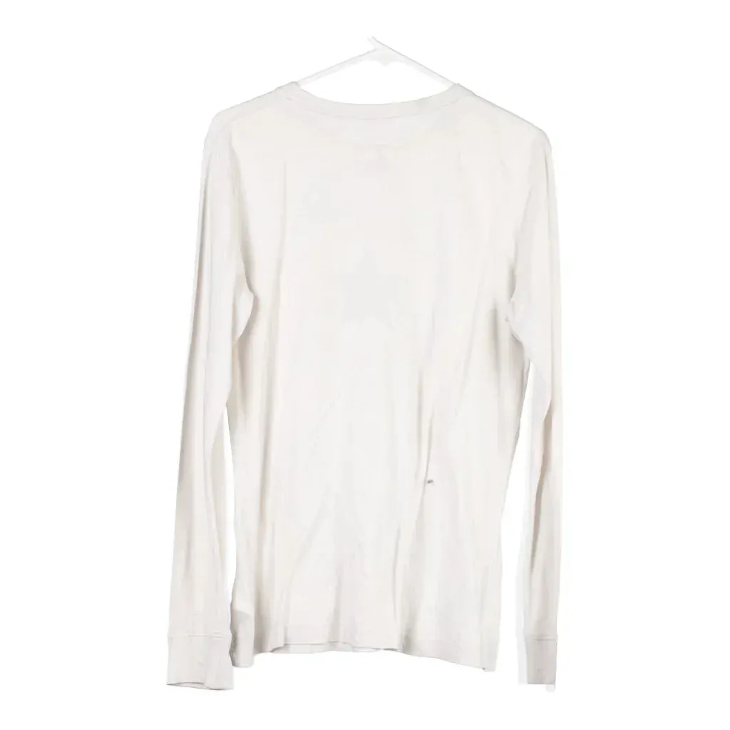 Age 13-15 Converse Spellout Long Sleeve T-Shirt - XL White Cotton