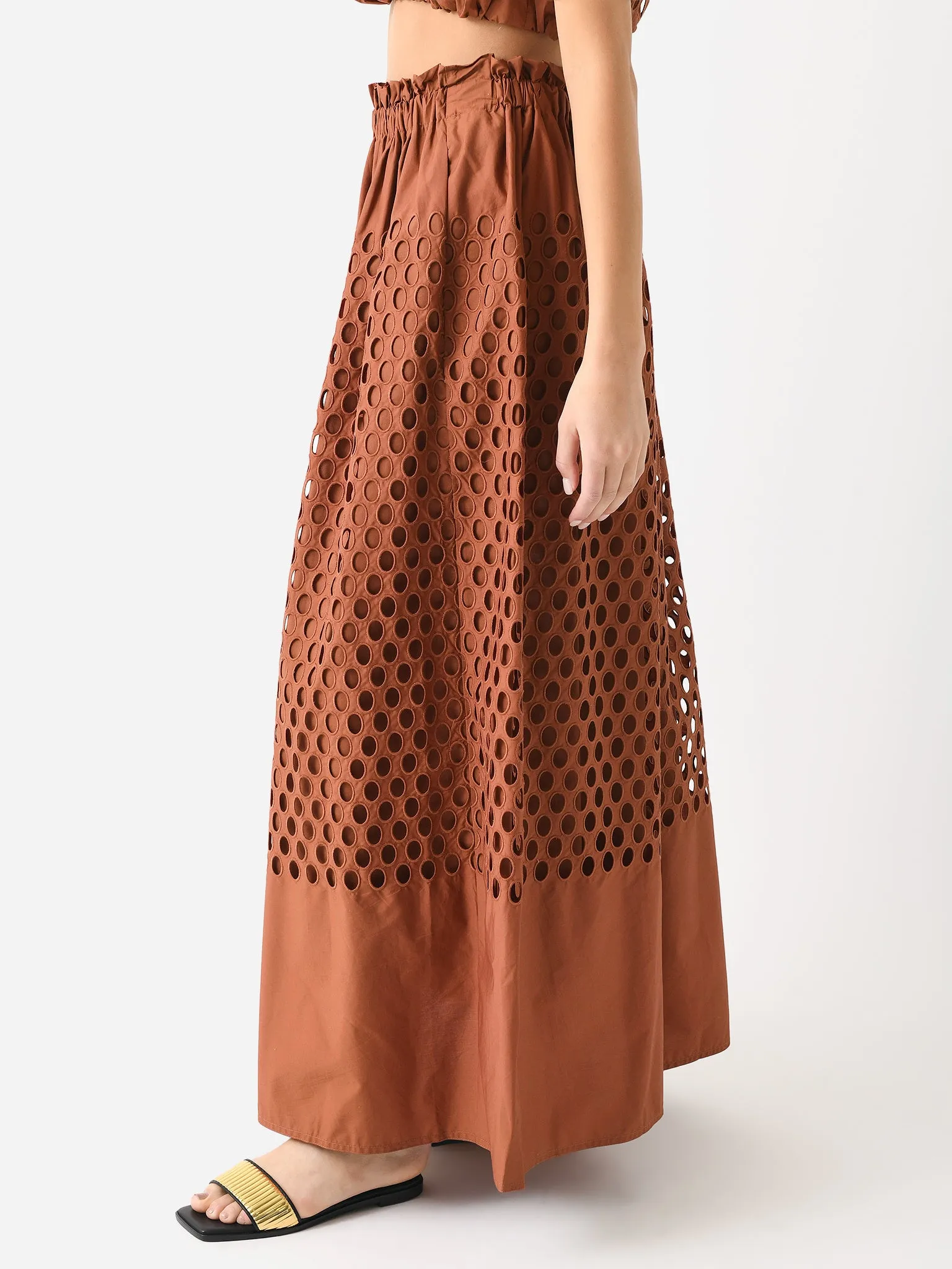 ALC Women's Flora Eyelet Maxi Skirt