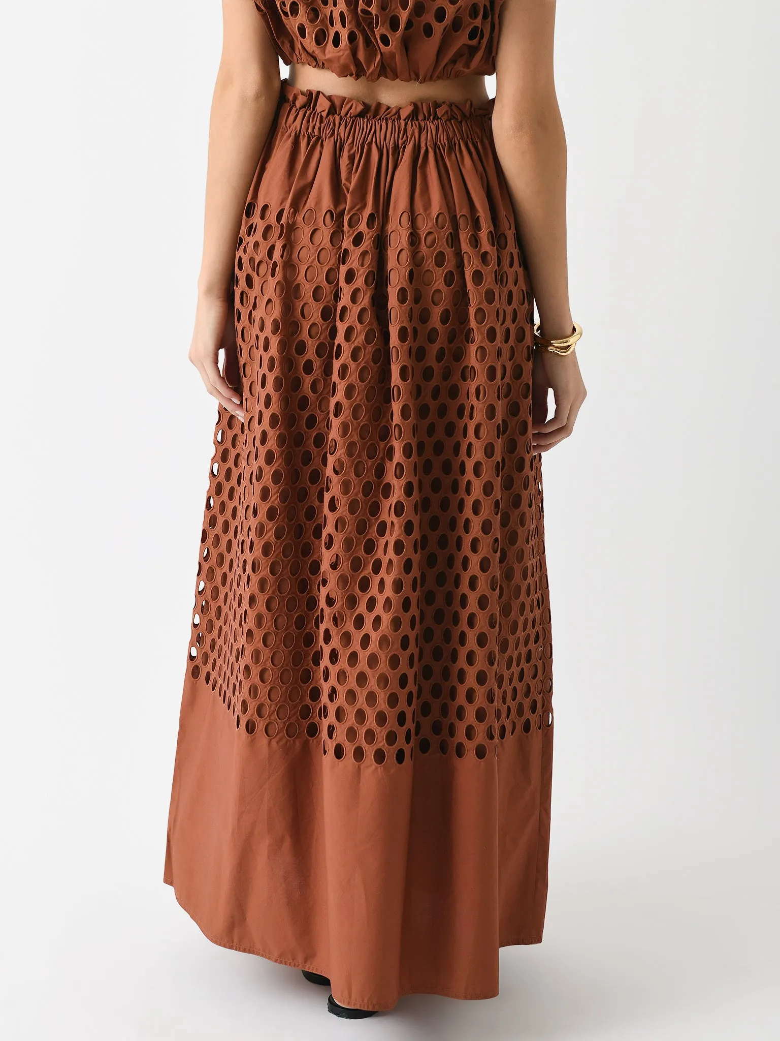 ALC Women's Flora Eyelet Maxi Skirt