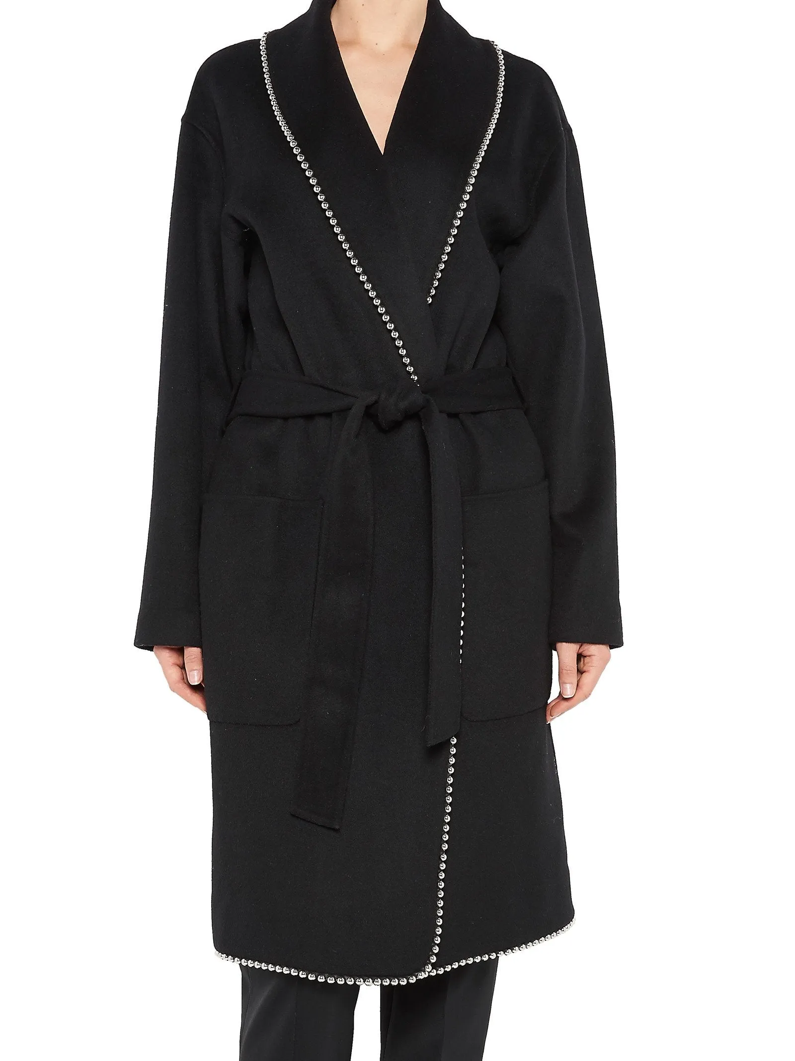 Alexander Wang Bead Trim Rode Coat