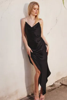 Asymmetrical Rhinestone Strap Maxi