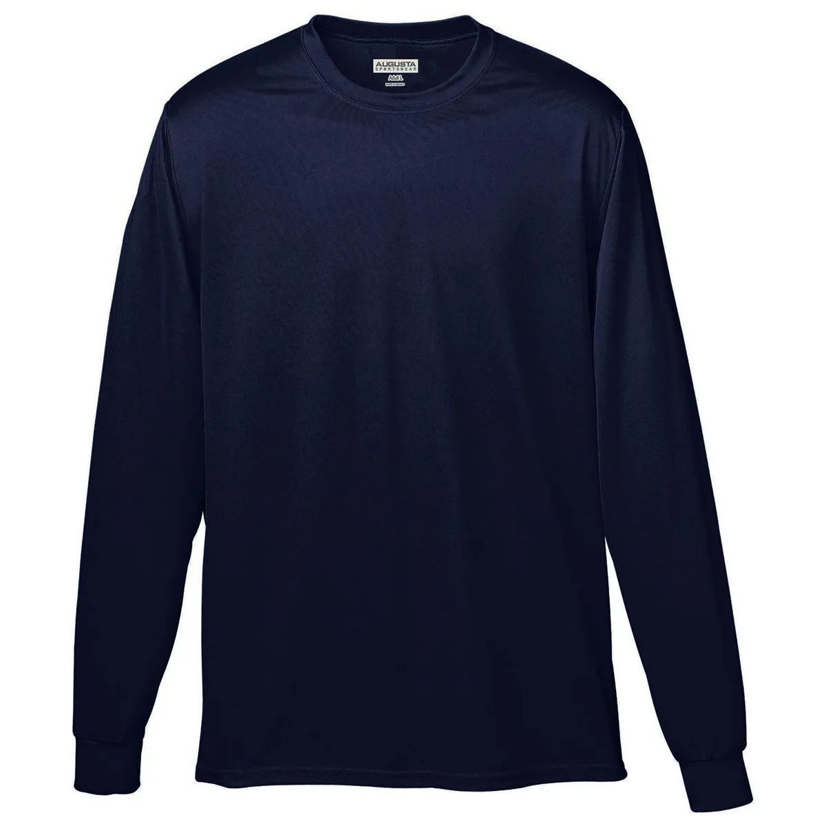 Augusta Sportswear Men's Navy Wicking Long-Sleeve T-Shirt