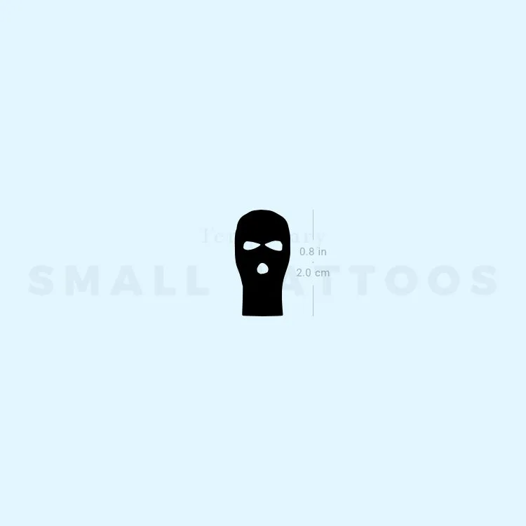 Balaclava Temporary Tattoo (Set of 3)