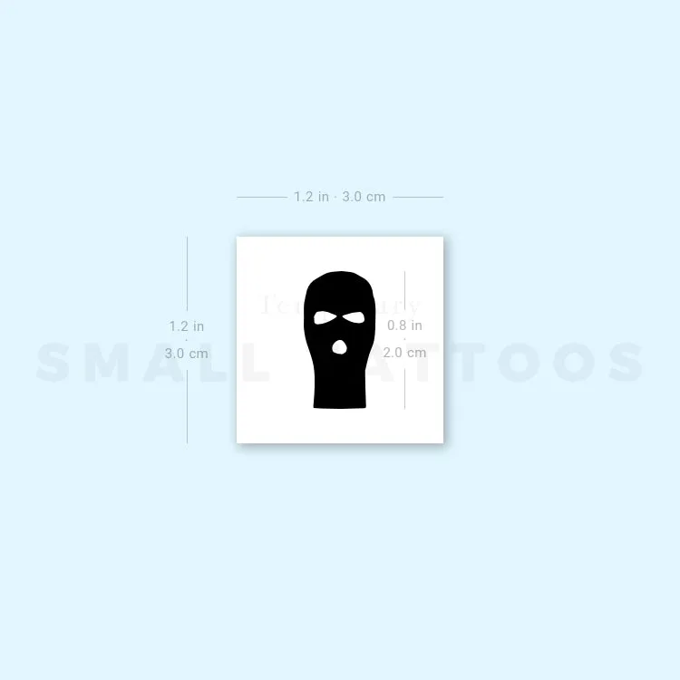 Balaclava Temporary Tattoo (Set of 3)