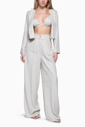 Beige Bra Top and Pantalon Nora with Veste Janis