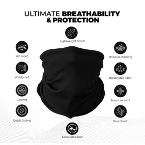 Black Thermal Wicking Tube Scarf - TUBESCARF