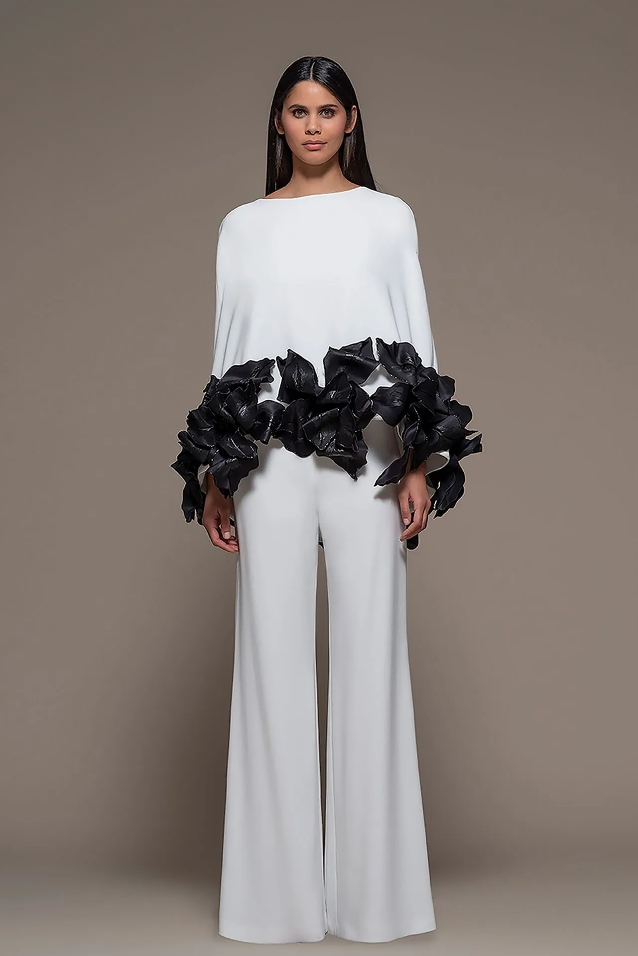 Cape top with Flared Pants