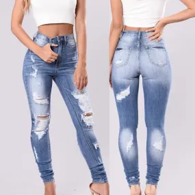 Casual Slim Ripped Jeans