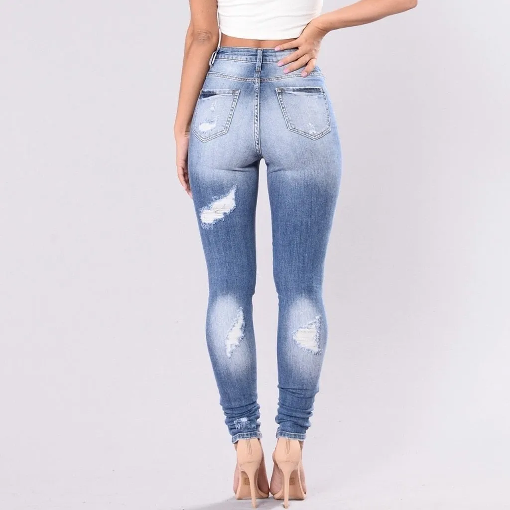 Casual Slim Ripped Jeans