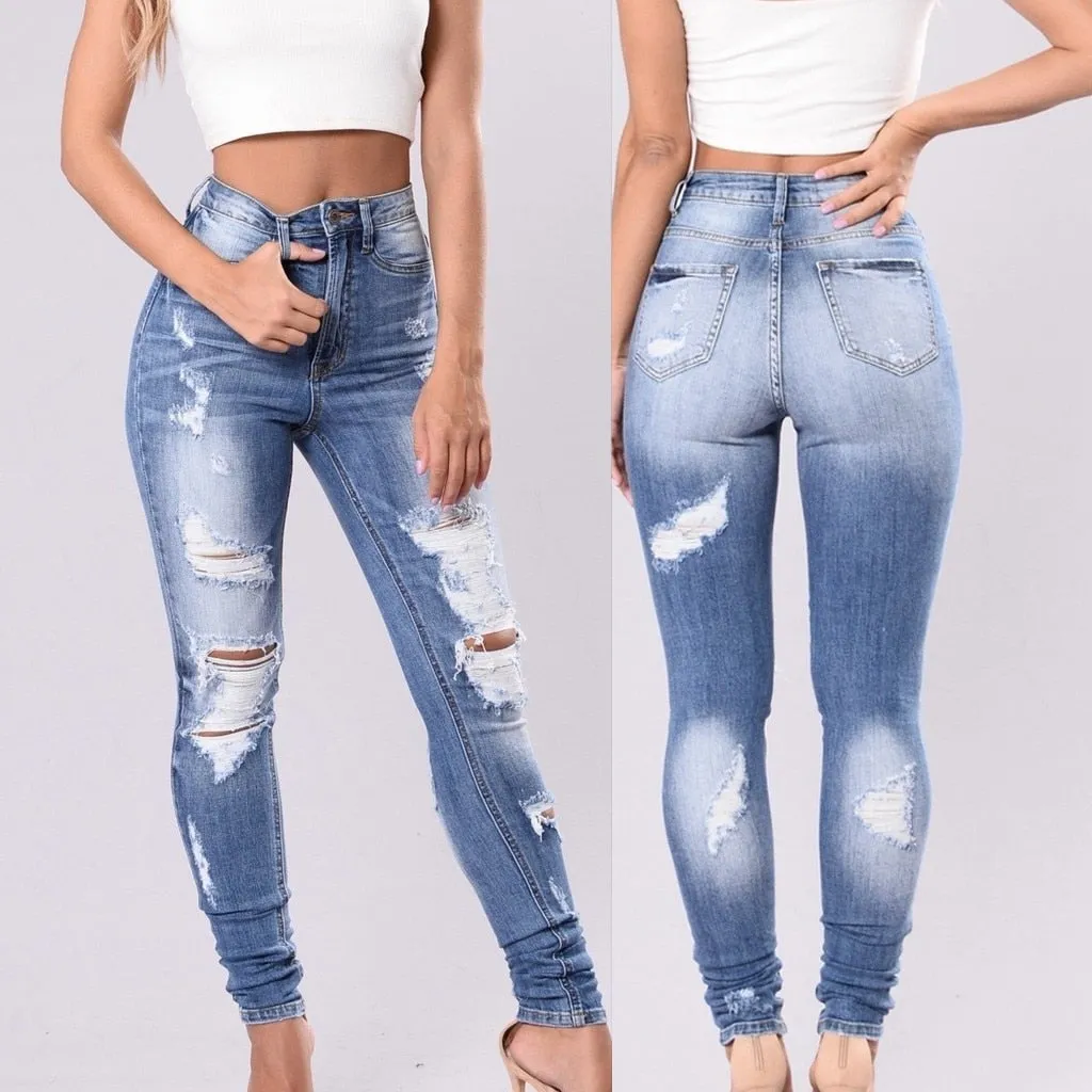 Casual Slim Ripped Jeans