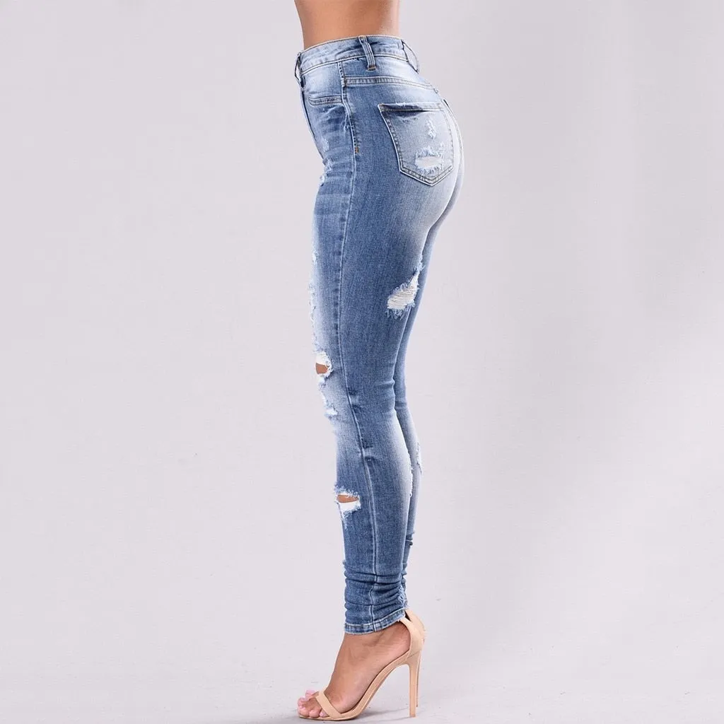 Casual Slim Ripped Jeans