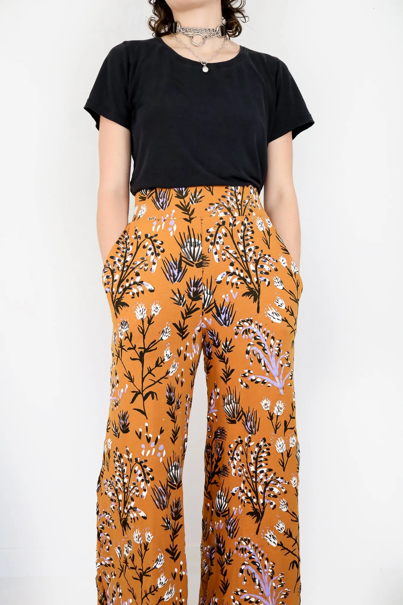 Cayenne Thistle High Waisted Wide Leg Pants
