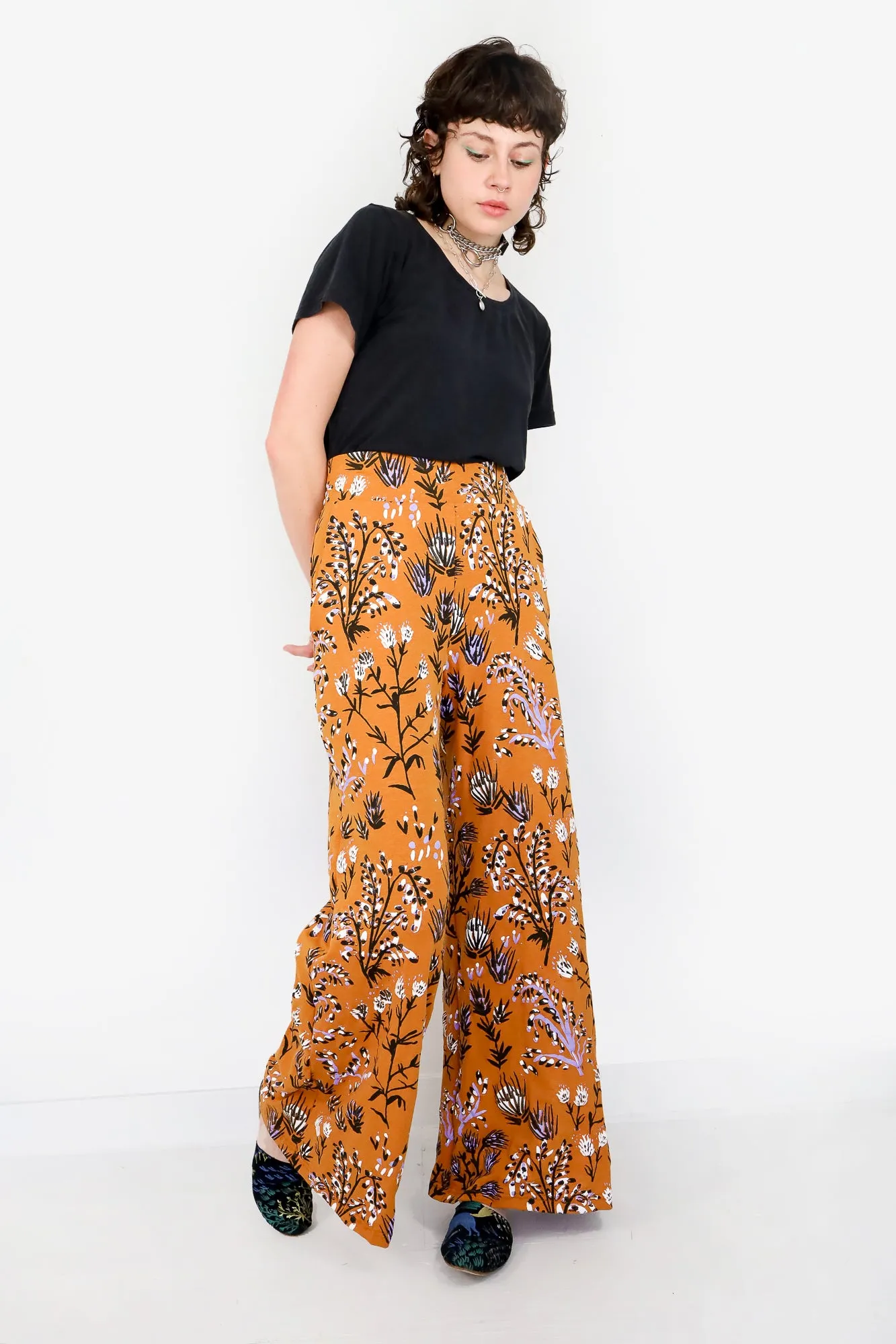 Cayenne Thistle High Waisted Wide Leg Pants