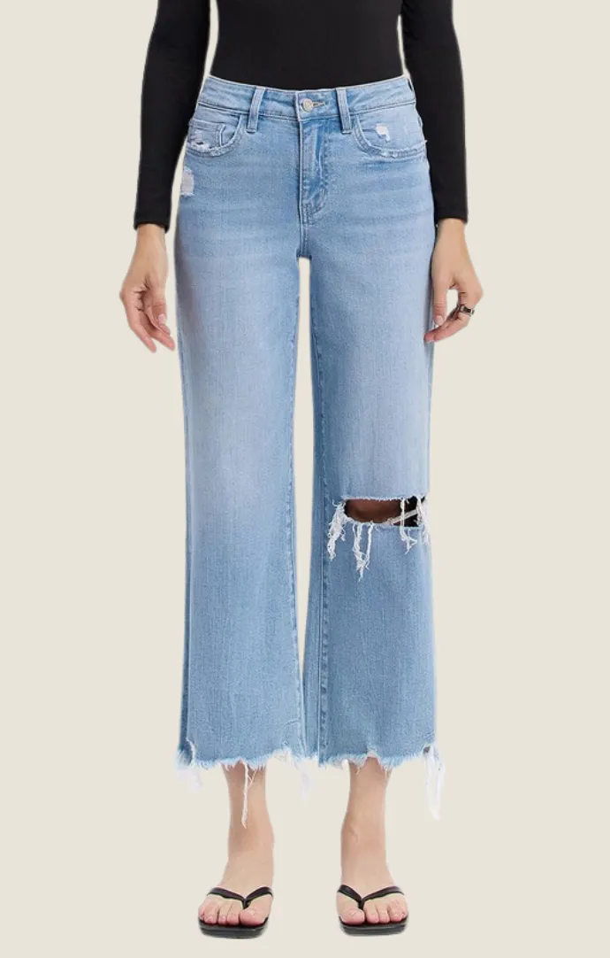 Charlize Light Denim Crop Jeans
