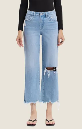 Charlize Light Denim Crop Jeans