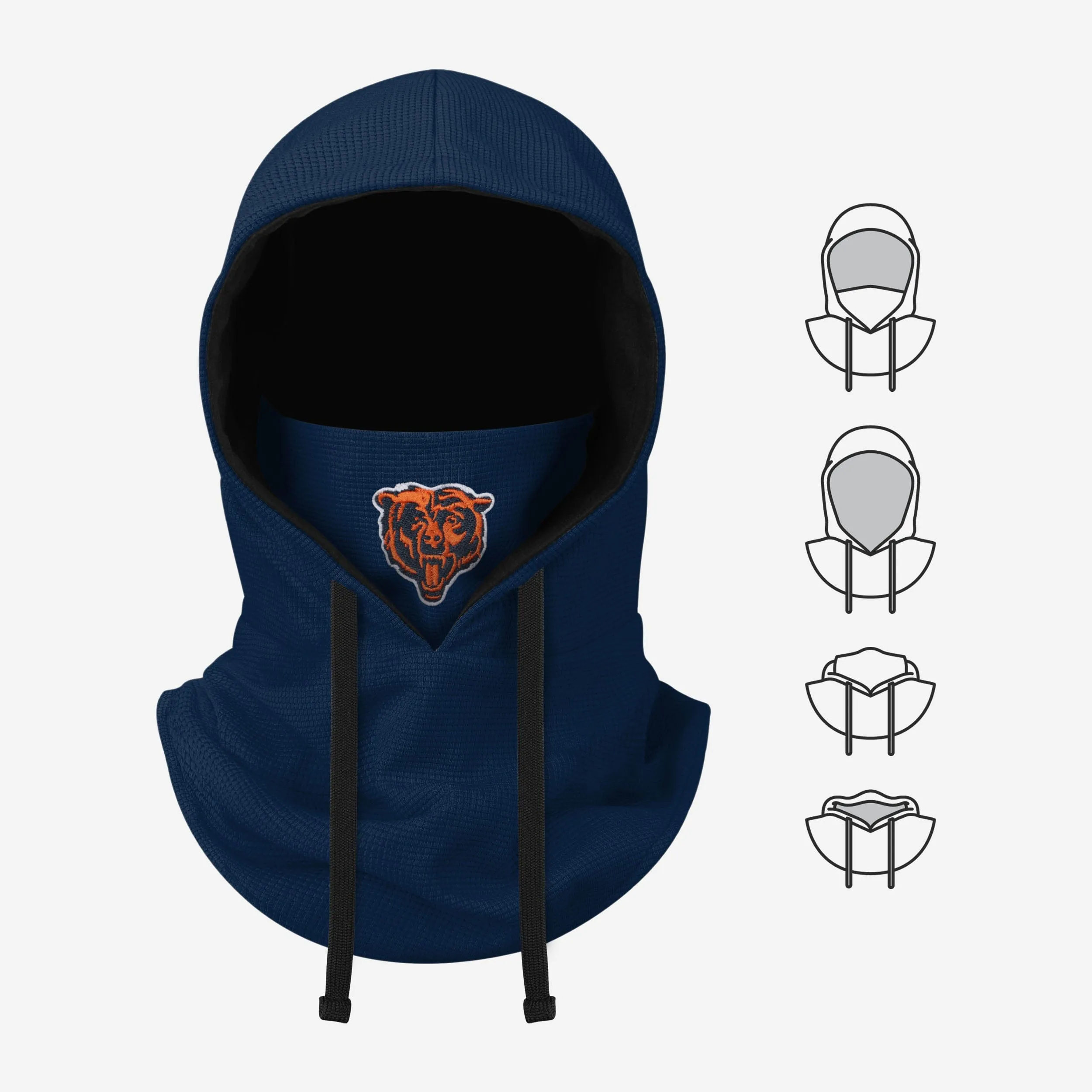 Chicago Bears Waffle Drawstring Hooded Gaiter