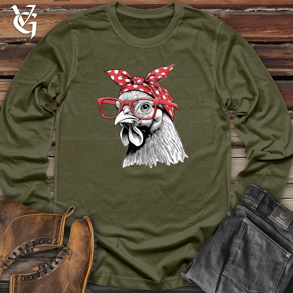 Chicken Wearing Glasses Long Sleeve