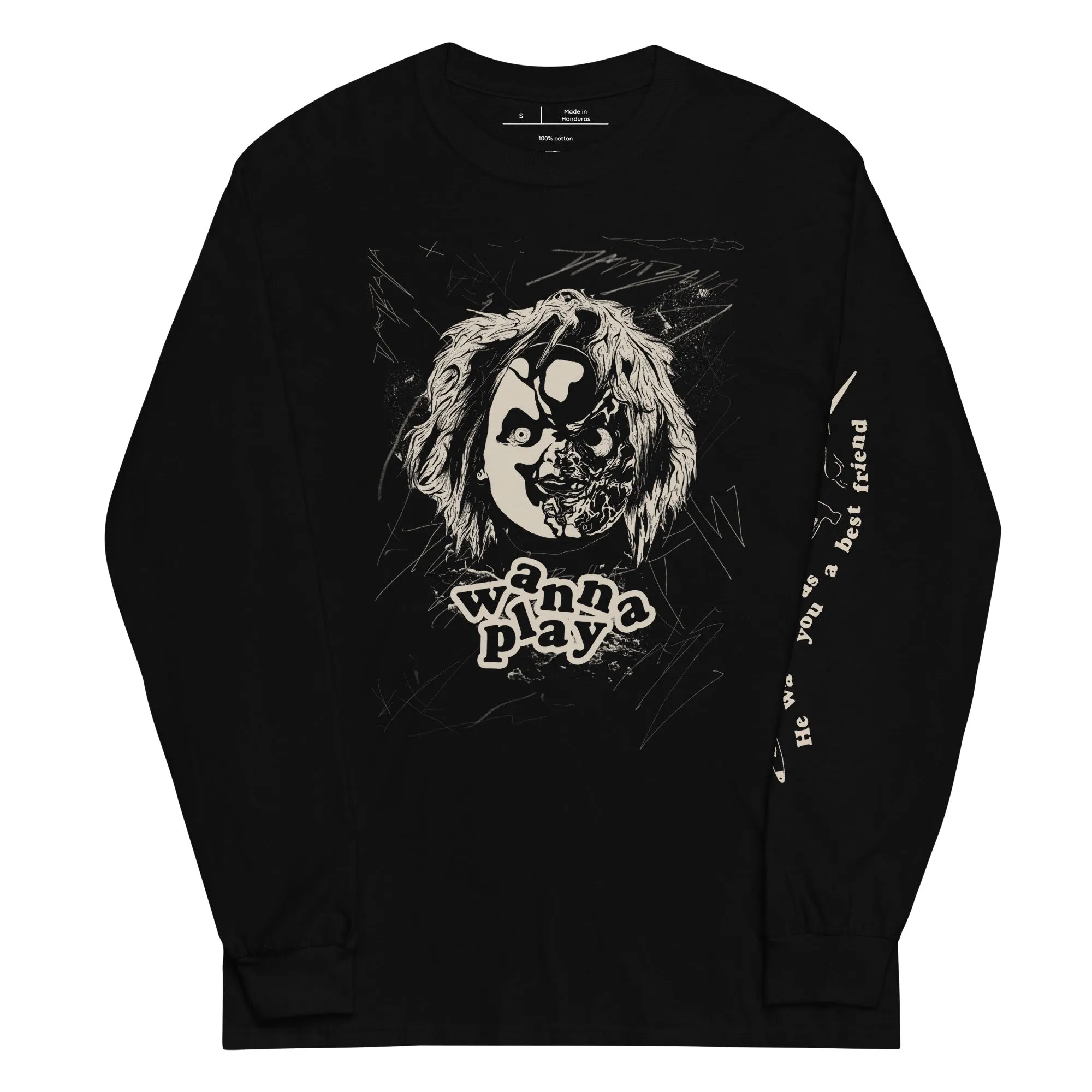 Chucky Wanna Play Sketch Long Sleeve T-Shirt
