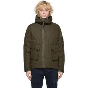 C.P. Company Green Down Hooded Jacket