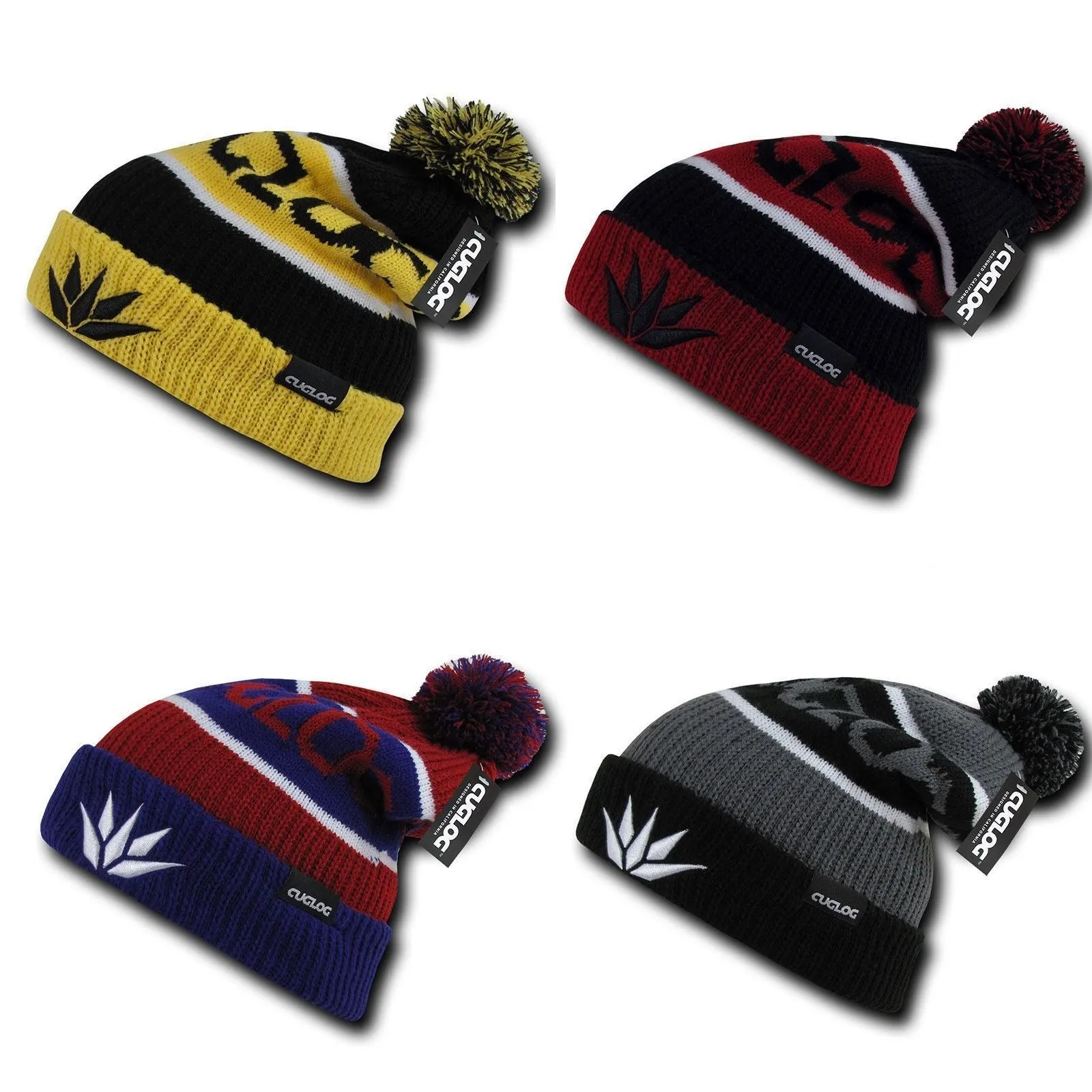Cuglog Cotopaxi Beanies Fuzzy Ball Pom Pom Style Winter Caps Hats Ski