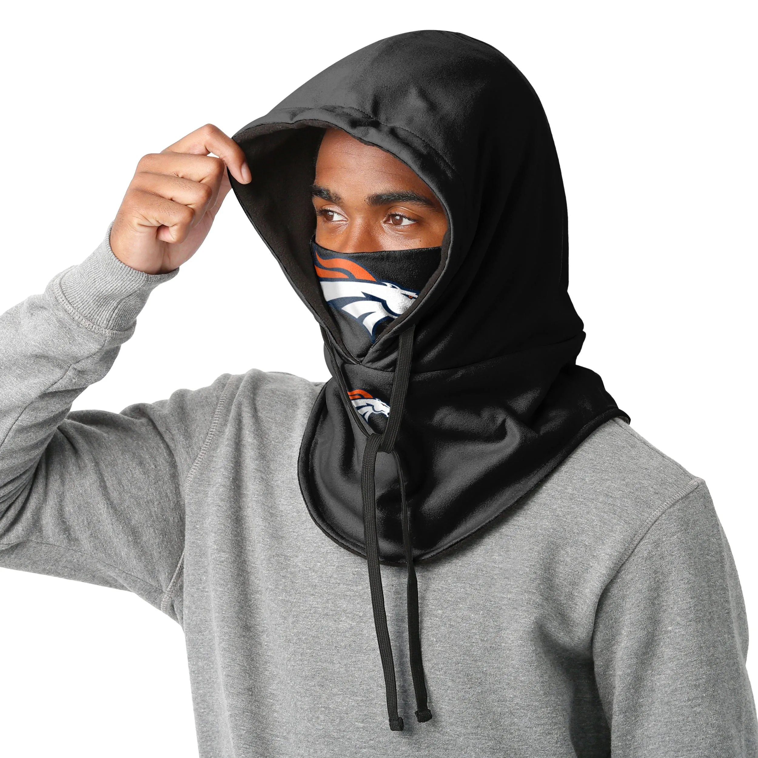 Denver Broncos NFL Black Drawstring Hooded Gaiter