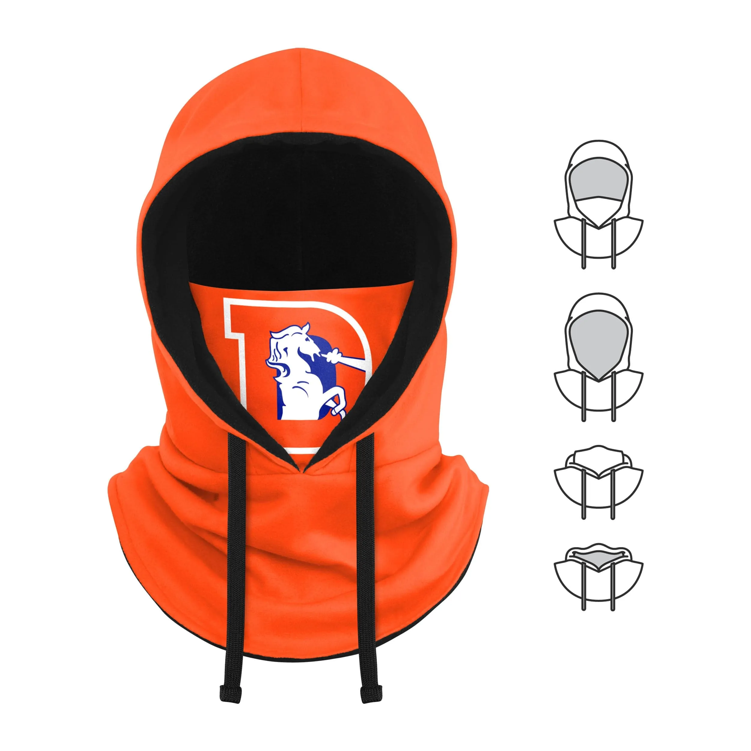 Denver Broncos NFL Retro Drawstring Hooded Gaiter
