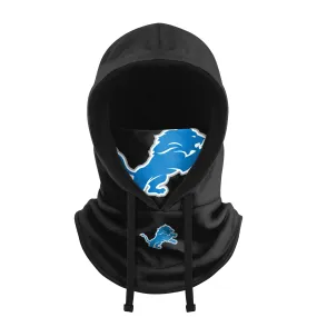 Detroit Lions NFL Black Drawstring Hooded Gaiter