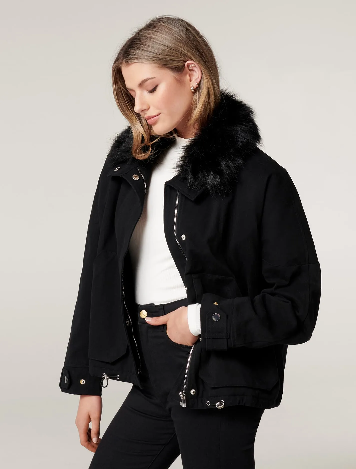Elle Petite Short Parka Jacket