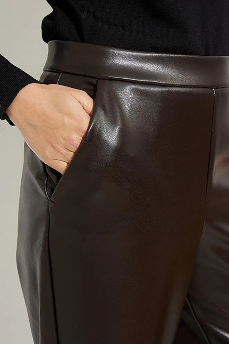 Faux Leather Flare Pants