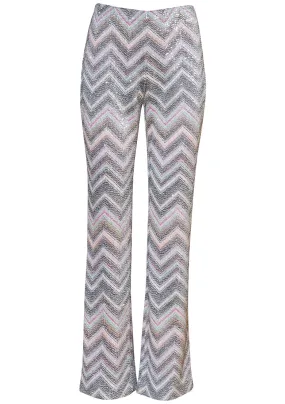 Flared Sequin Trousers