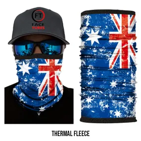 Fleece Australian Flag Face Tubes