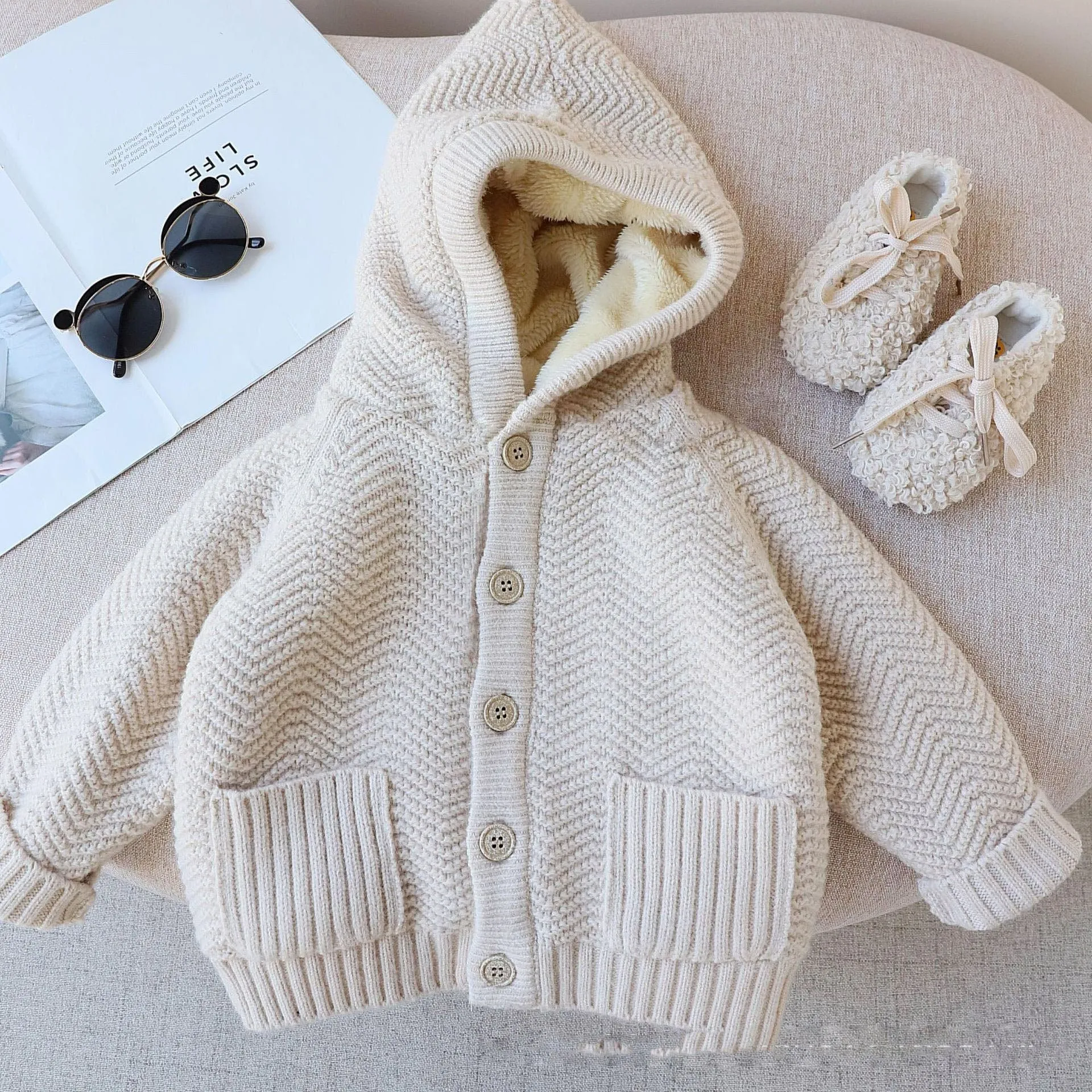 Fleece Lined Hooded Jacket