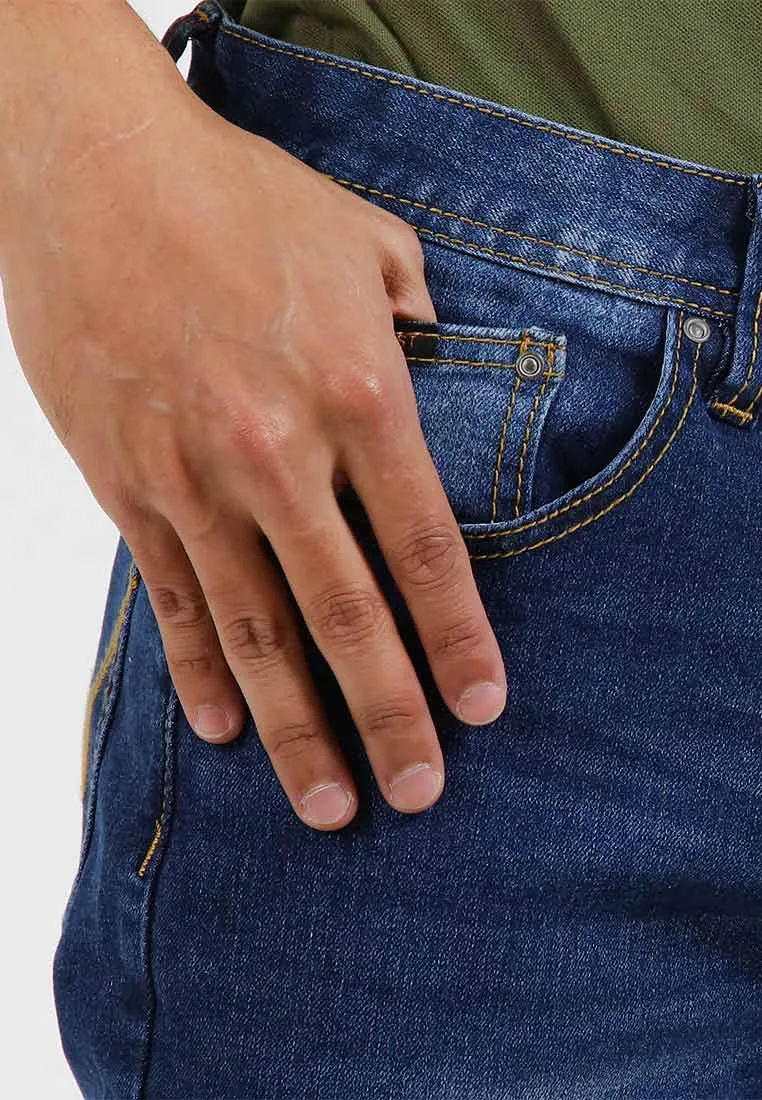 Forest Stretchable Slim Fit Jeans Men Denim Jeans | Seluar Jeans Lelaki Slim Fit - 610205