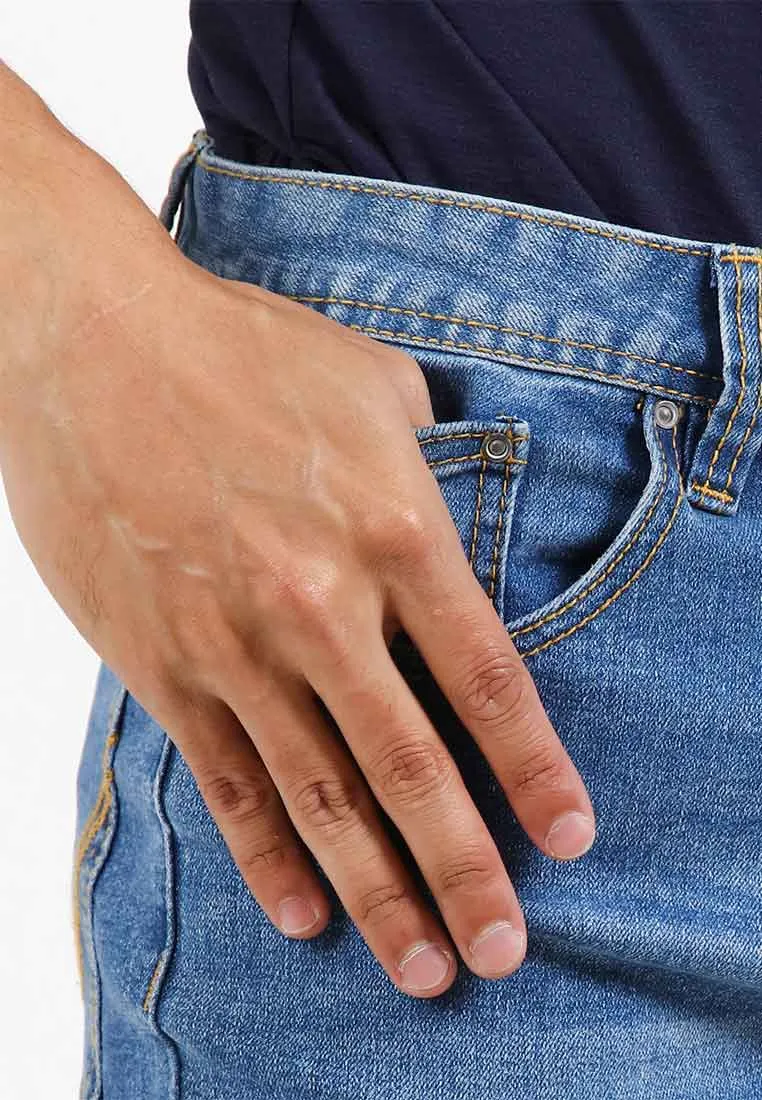 Forest Stretchable Slim Fit Jeans Men Denim Jeans | Seluar Jeans Lelaki Slim Fit - 610205
