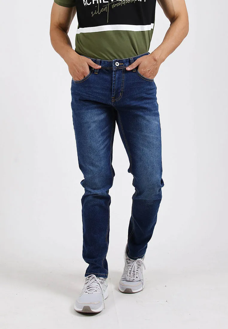 Forest Stretchable Slim Fit Jeans Men Denim Jeans | Seluar Jeans Lelaki Slim Fit - 610205