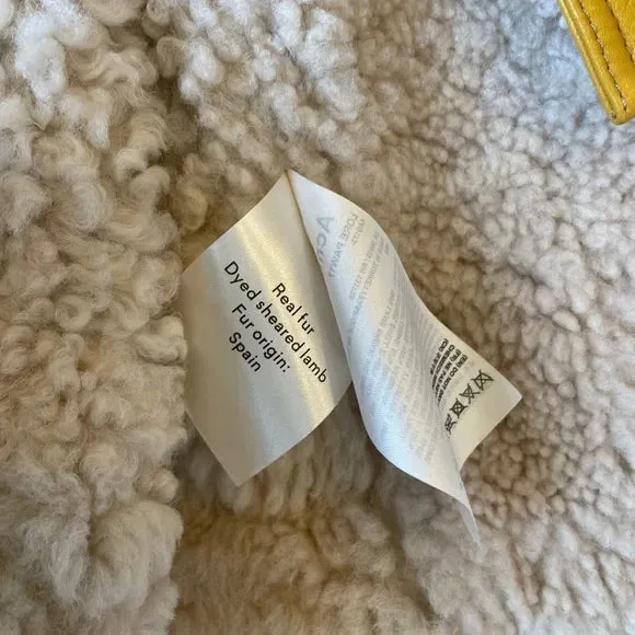 Grey & Yellow Shearling Lore Jacket