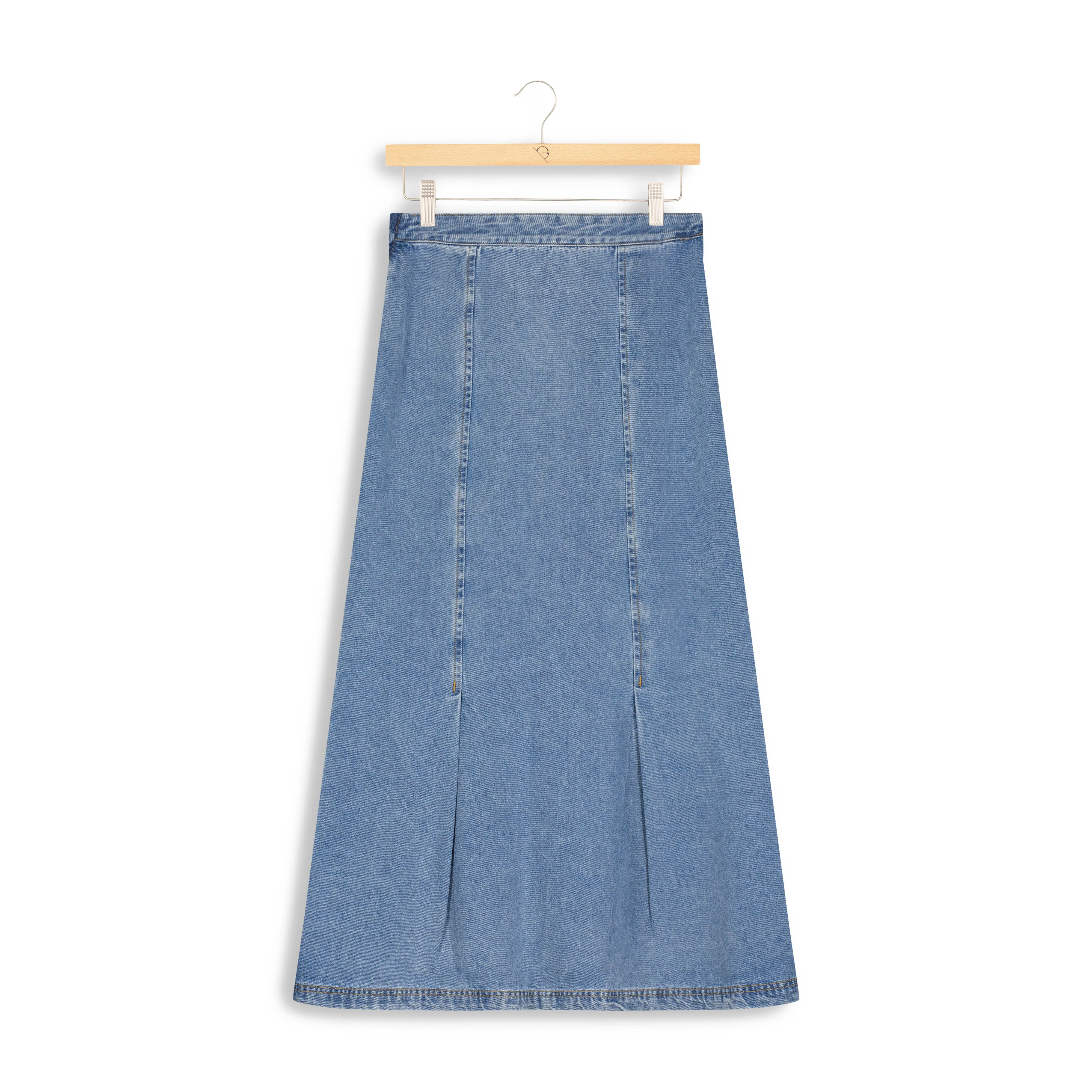 hd inverted pleat maxi skirt