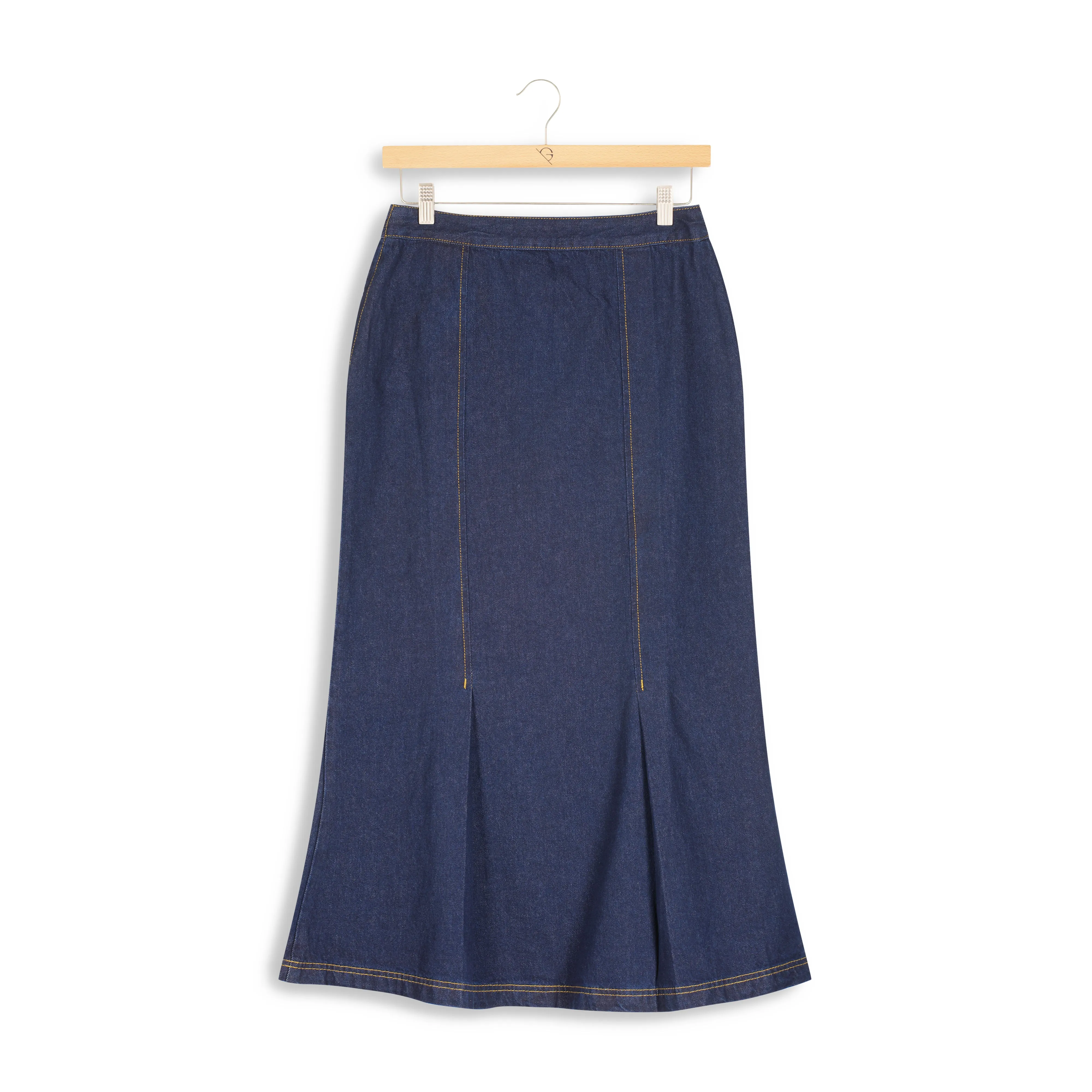 hd inverted pleat maxi skirt