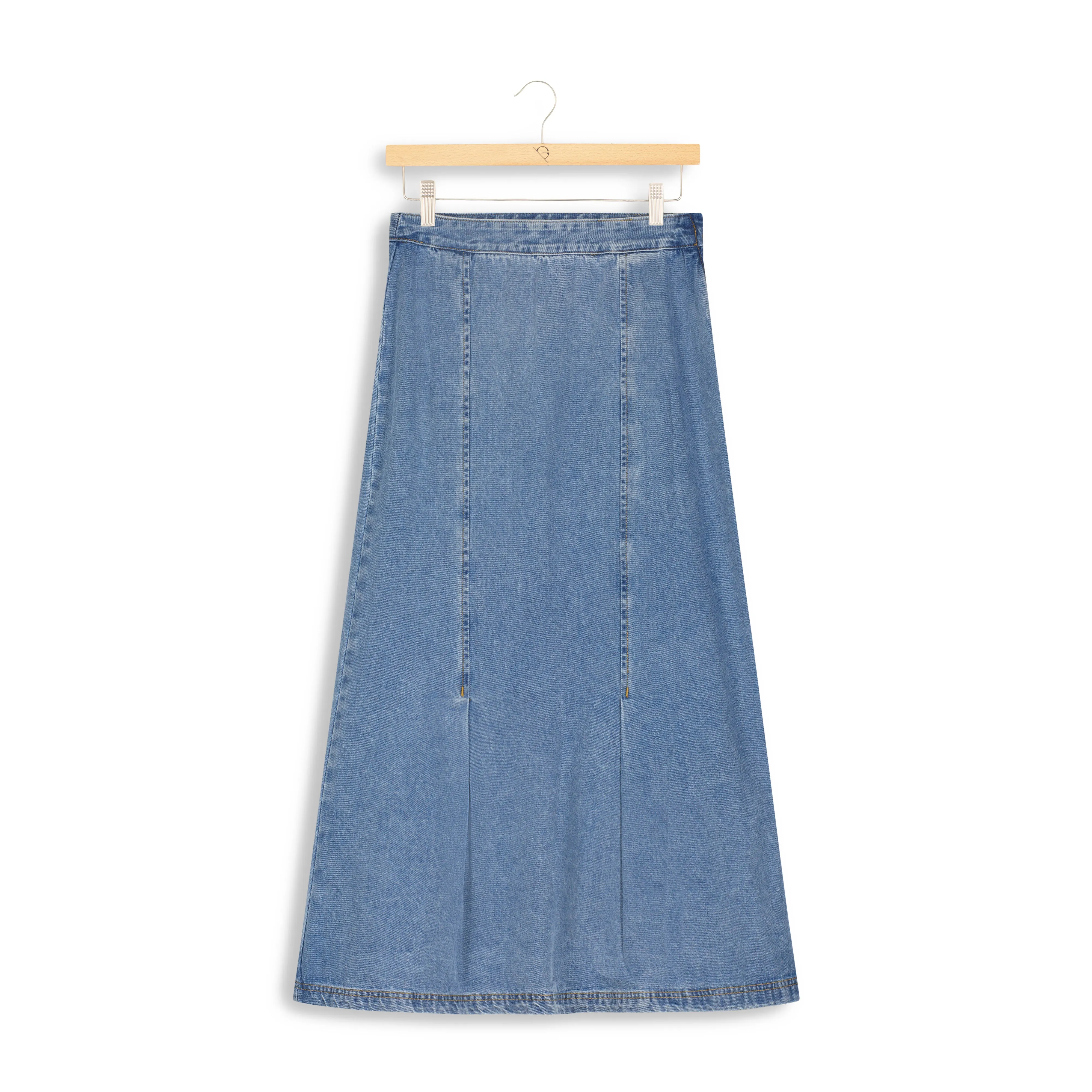 hd inverted pleat maxi skirt