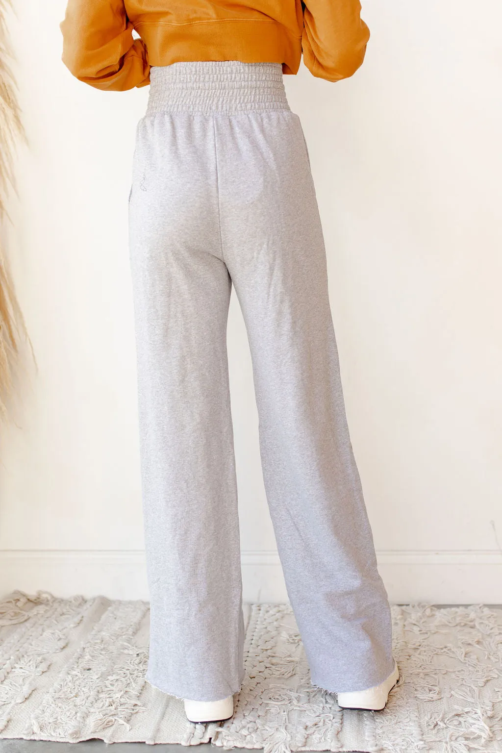 high waist distressed sweat pants