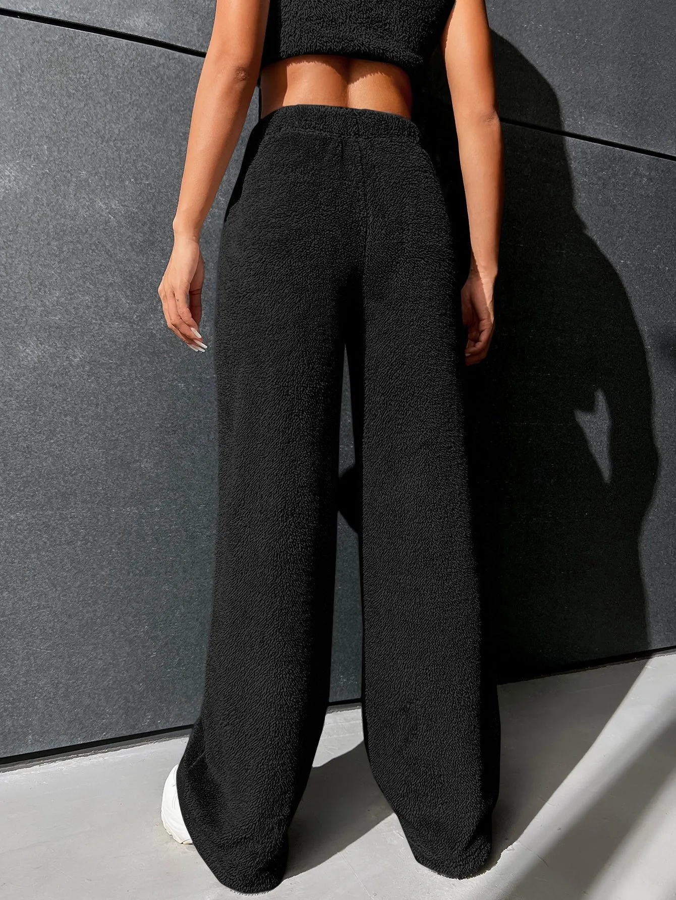 High Waist Flannel Straight Leg Pants FW22-FD