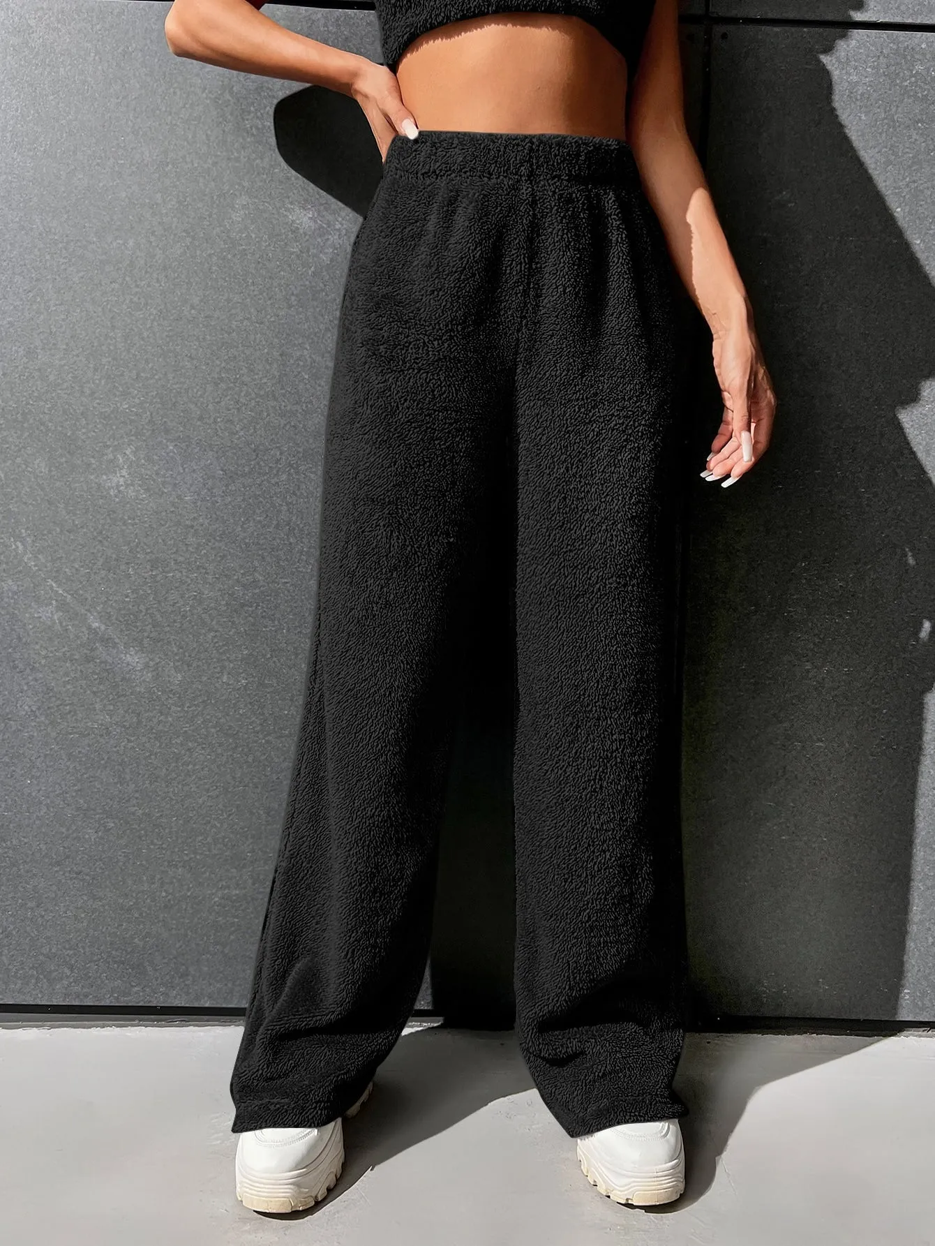 High Waist Flannel Straight Leg Pants FW22-FD